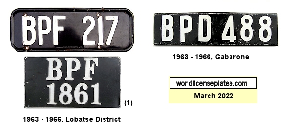 Bechuanaland License Plates