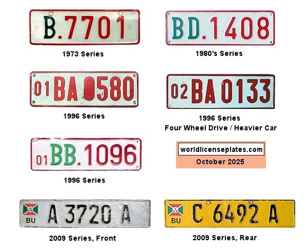 Burundi License Plates