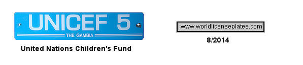 U.N. in Gambia License Plates