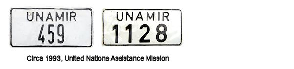 U.N. in Rwanda License Plates