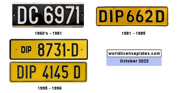 South African Diplomatic Corps License Plates