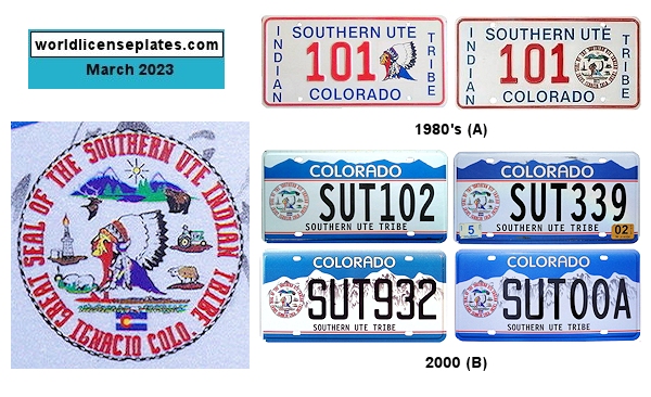 General License Plates of the Southern Ute Tribe