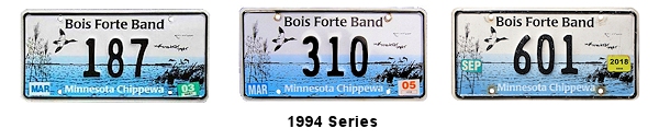 License Plates of the Bois Forte Chippewa