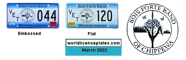 Veteran Plates of the Bois Forte Chippewa