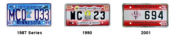 Motorcycle Plates of the White Earth Band of Chippewa