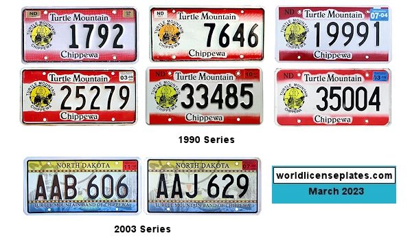 General License Plates of the Turtle Mountain Chippewa