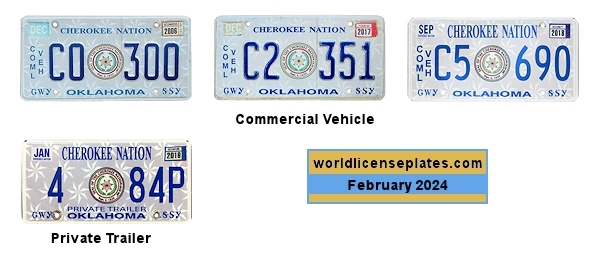 Commercial License Plates of the Cherokee Nation