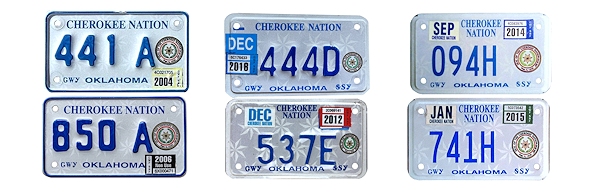 Motorcycle License Plates of the Cherokee Nation