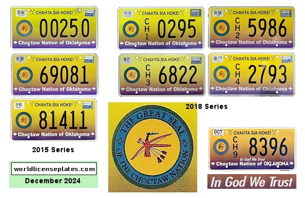 General License Plates of the Choctaw Nation