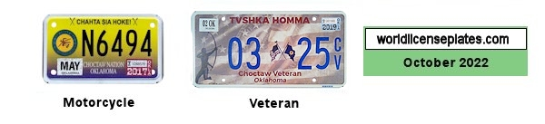 Other License Plates of the Choctaw Nation