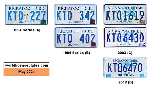 General License Plates of the Kickapoo Tribe