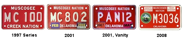 Motorcycle Plates of the Muscogee Nation