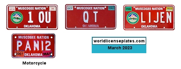 Vanity Plates of the Muscogee Nation