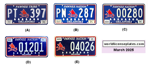 License Plates of the Pawnee Nation