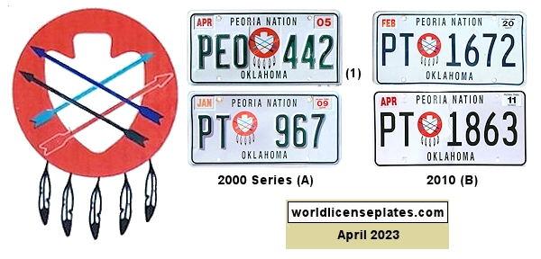 General License Plates of the Peoria Nation
