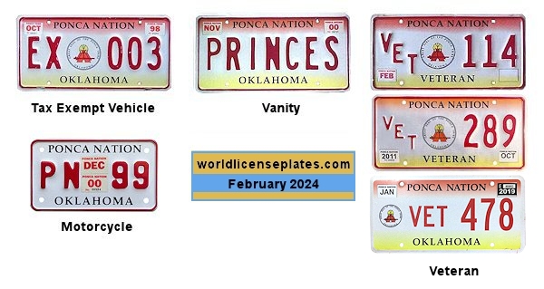 Other License Plates of the Ponca Nation