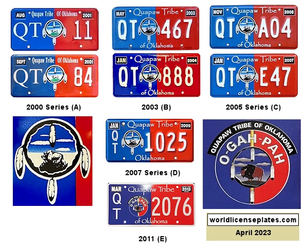 License Plates of the Quapaw Tribe