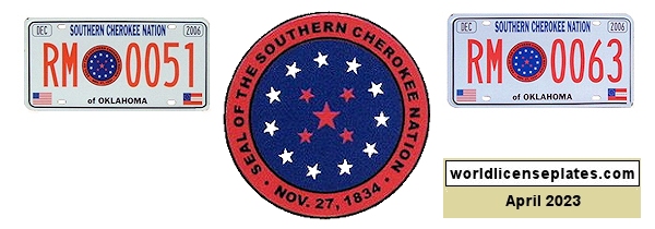 License Plates of the Southern Cherokee Nation