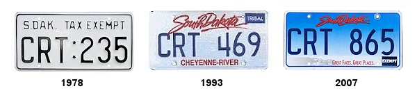 License Plates of the Cheyenne River Sioux