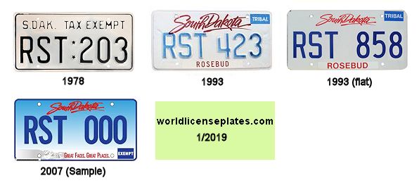 License Plates of the Rosebud Sioux