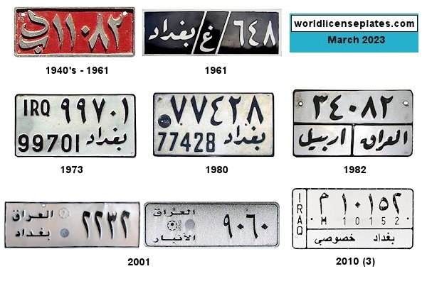 Iraq License Plates