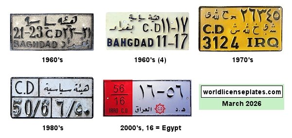 Iraq License Plates