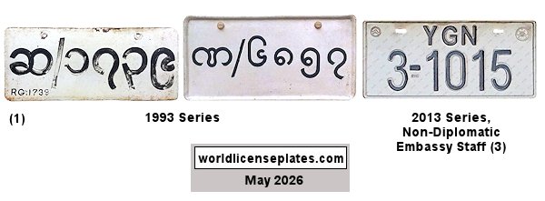 Diplomatic Corps License Plates