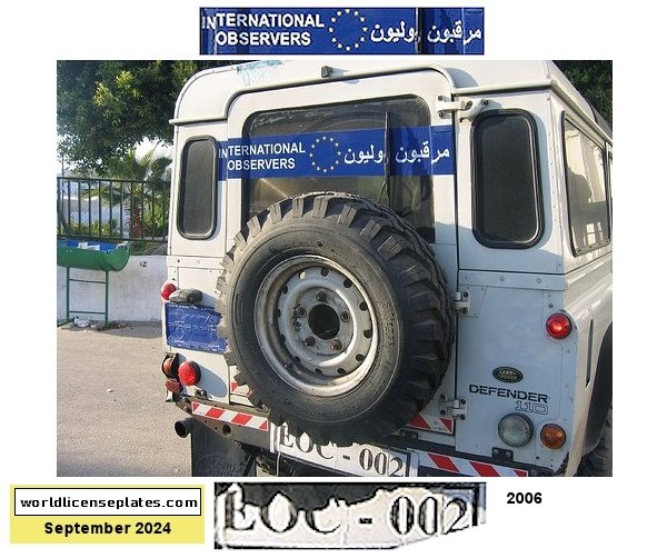 EU Election Oberservers License Plates
