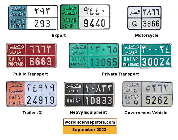 Qatari License Plates
