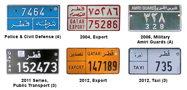 Qatari License Plates