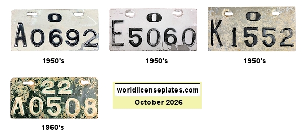 Ryuku Motorcycle License Plates