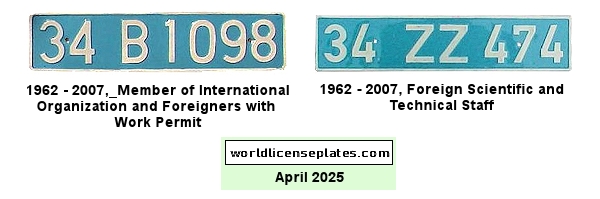 International Organizations, Foreigner License Plates