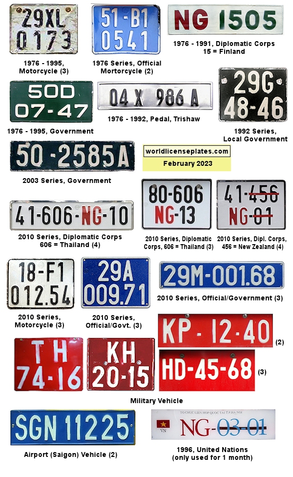 License Plates of Vietnam