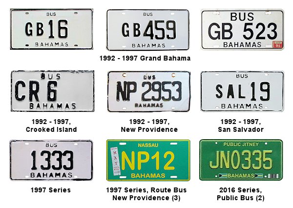 Bus License Plates