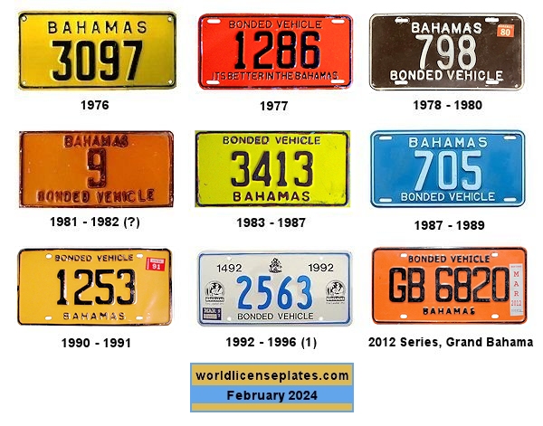 Bonded Vehicle License Plates