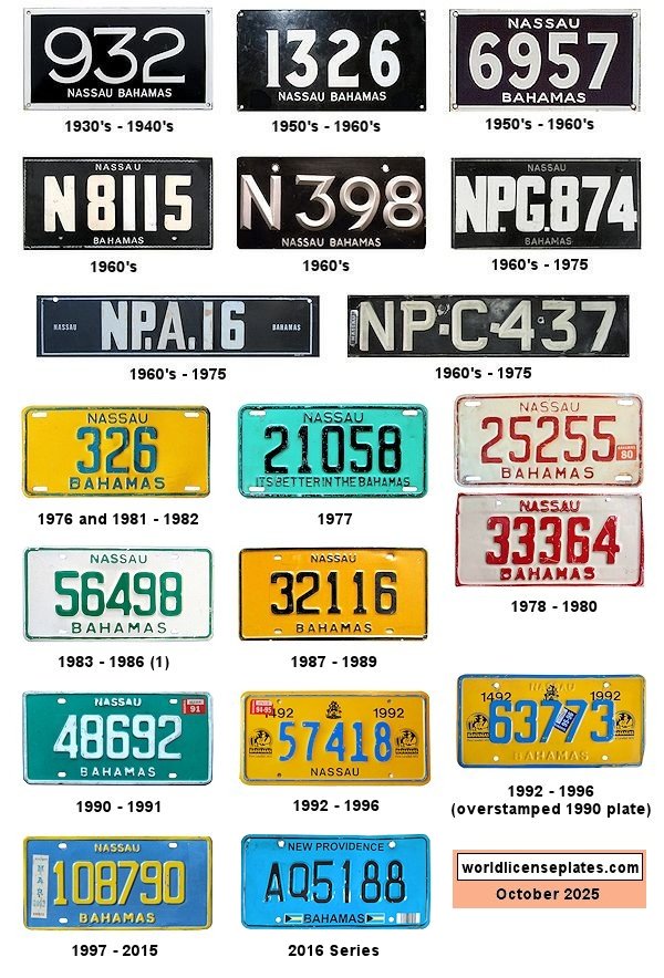 General New Providence - Nassau License Plates