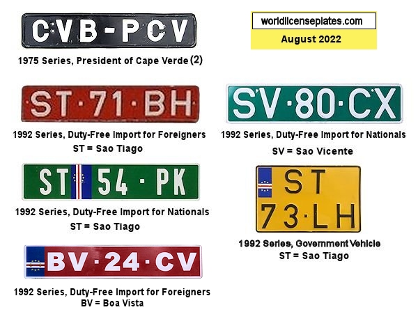 Cape Verde License Plates