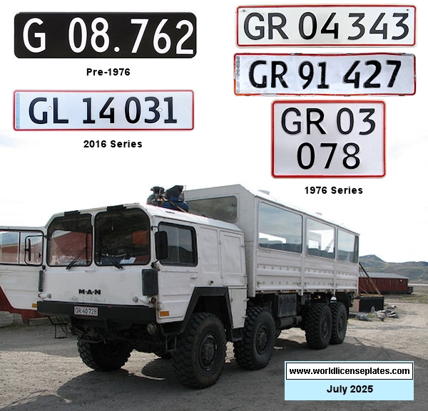 License Plates of Greenland