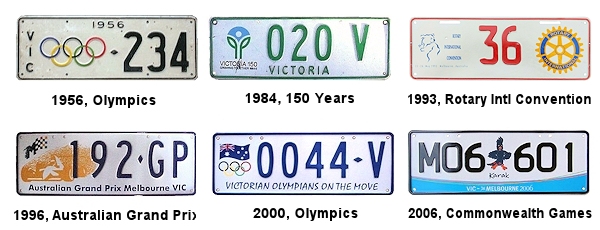 Victoria Events License Plates
