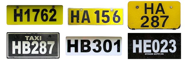 Taxi or Bus License Plates