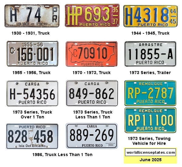 Commercial, Truck, Trailer License Plates