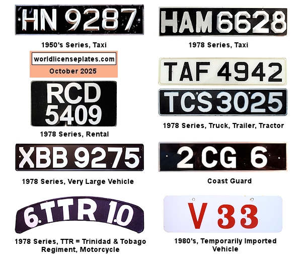 Trinidad and Tobago License Plates