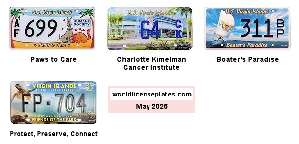 USVI Miscellaneous License Plates