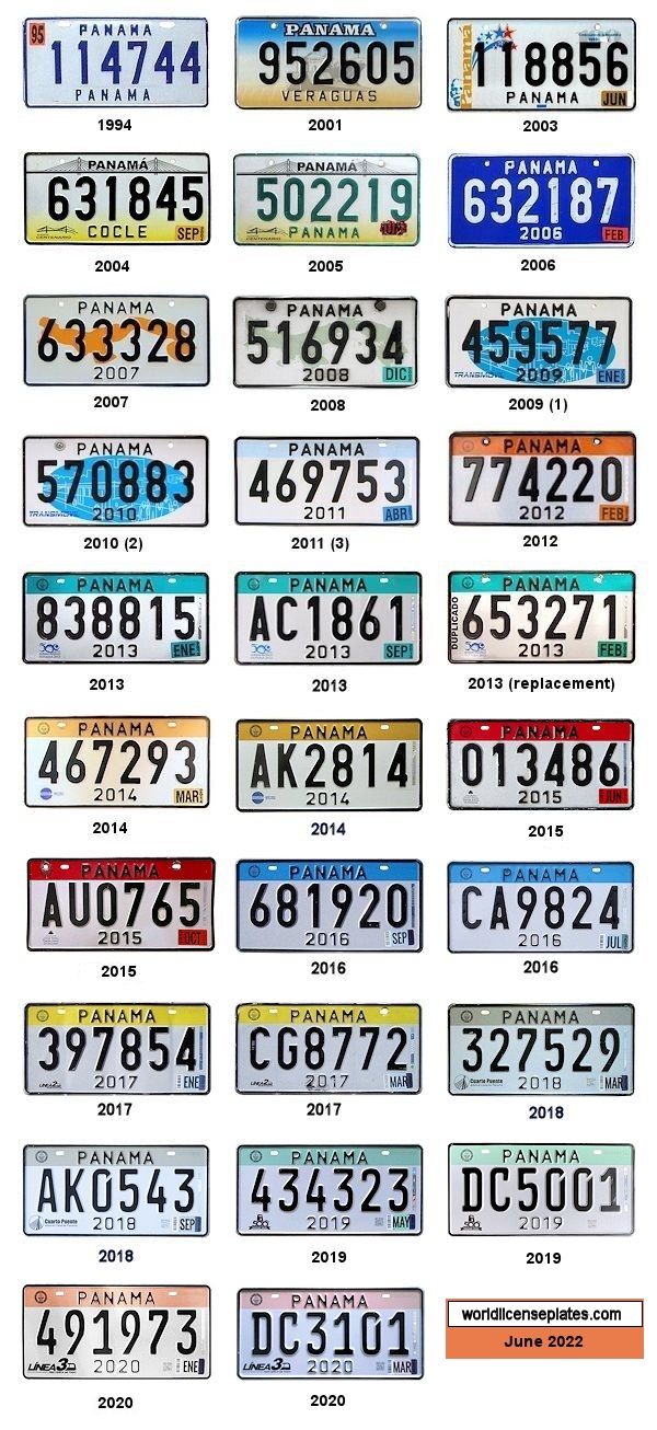 Panama License Plates