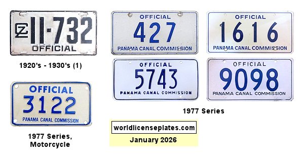 Panamá Canal Commission License Plates
