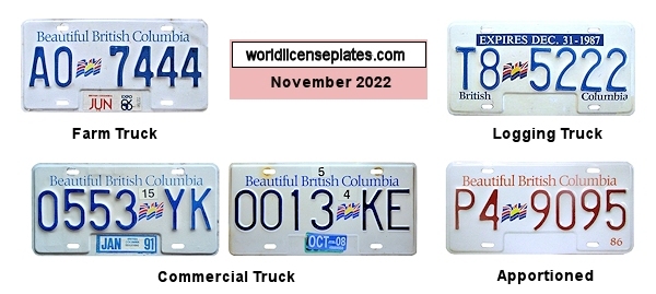British Columbia Truck License Plates