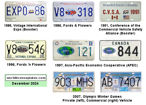 British Columbia Events License Plates