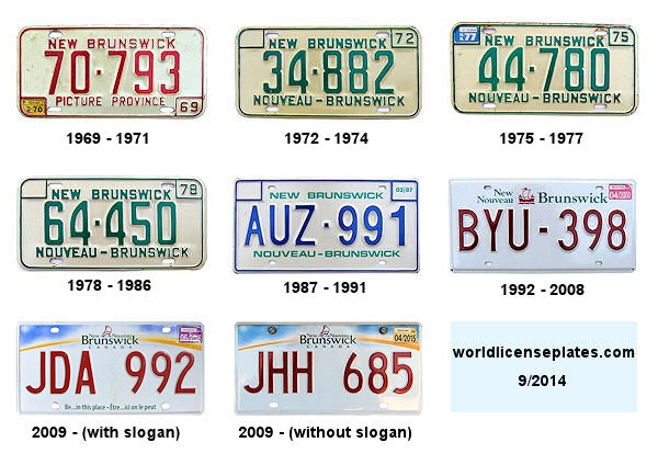 New Brunswick License Plates