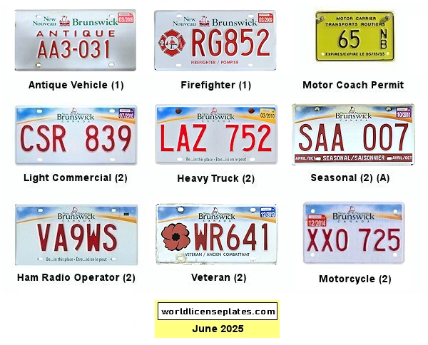 New Brunswick License Plates