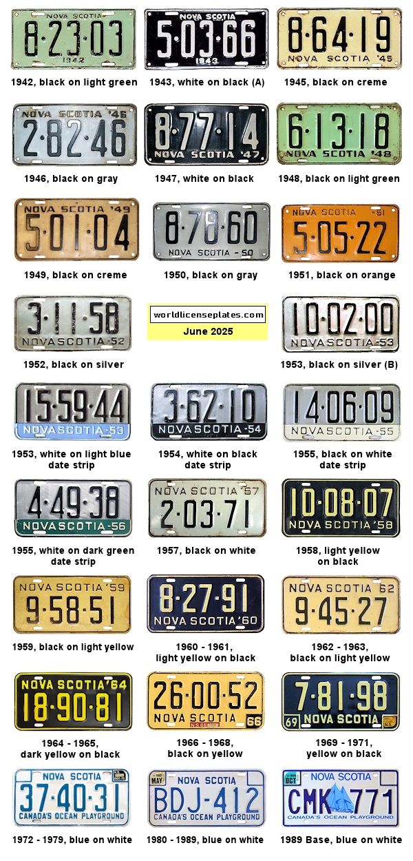 License Plates Of Nova Scotia